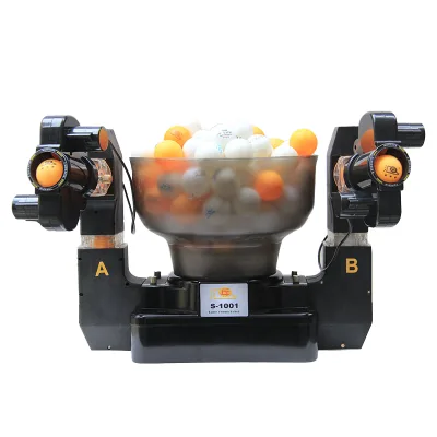 HUIPANG S1001 Automatic Training Table Tennis Serve Robot with Two Service Heads Two Exits 30-80 Balls/Minute
