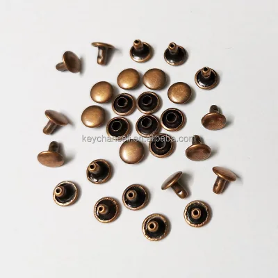Old Looking Rusty Reddish Bronze Double Head Metal Rivet for File Folder Leather Bag Accessories