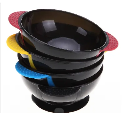 New Style Baking Oil Suction Cup Non slip Silicone Hair Color Mixing Bowl