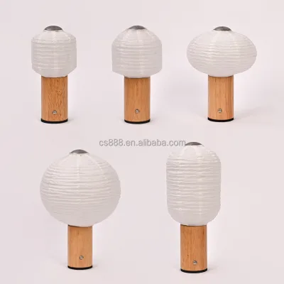 Modern Japanese Wabi Sabi Decorative Desk Lamp Round Shade Night Light for Home Study Hotel Bedroom Living Room Bedside