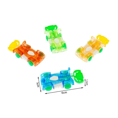 Very Cheap Plastic Free Wheel Vehicle Transparent Catapult Racing Car Toy