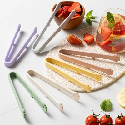 Besafe Kitchen Cute Paw-Shaped Mini Multi-Purpose Silicone Food Tongs Clip for for Food, Snacks, Cake, Bread & Ice Cubes