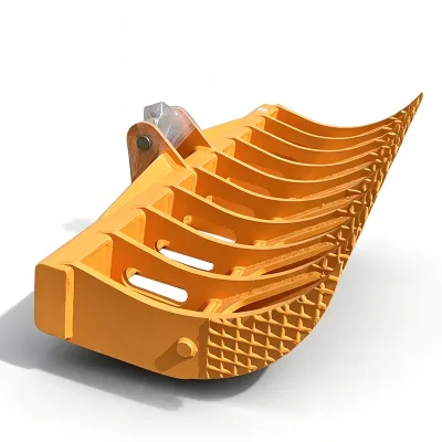 HD85 Mini Excavator Digger Attachments Root Rake 10 Tines 1550mm Width Heavy Duty Land Clearing Rake for KAT0 HD85 HD35 HD17