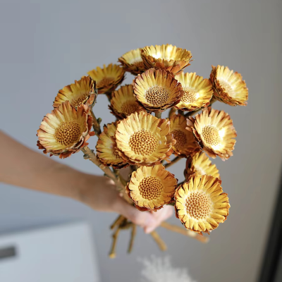 Luxury Dried Flower Bouquet with Base-small Flower for Flower Arrangement, Desktop Decoration, and Natural Plant Decoration