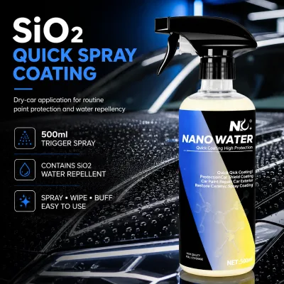 SiO2 Ceramic Spray Coating 500ml Dry Car Hydrophobic Paint Protection for Retail Detailing and Private Label Supply