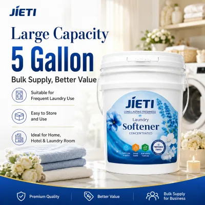 Jieti 5 Gallon Big Capacity Laundry Softener Detergent Liquid Rose Jasmine Lavender Fresh Ocean OEM ODM Wholesale Supplier