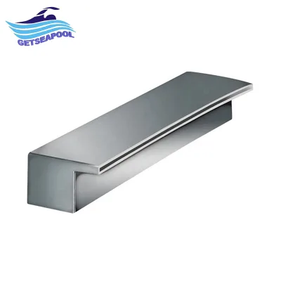 24'' LED With 7 Color Changing Pool Fountain Stainless Steel Waterfall Spillway for Sheer Descent Garden Outdoor