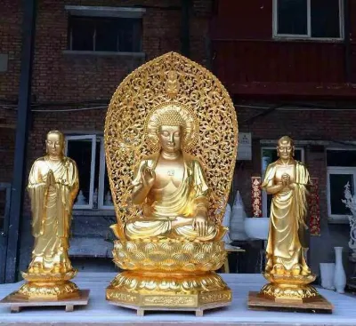 Large Outdoor Temple Religious Garden Decorate Life Size Metal Bronze Budda Sculpture Brass Thai Meditate Golden Buddha Statues