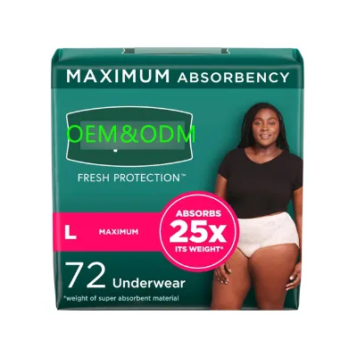 Overnight Disposable Adult Diapers for Women, Size S/M, Black Diapers, Leakproof, 7 Count, Pack of 2 (14 Count Total)