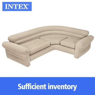 INTEX 68575 Foldable Modern Design Inflatable Corner Sofa-Portable Outdoor Indoor Living Room Home Furniture for Hotel School