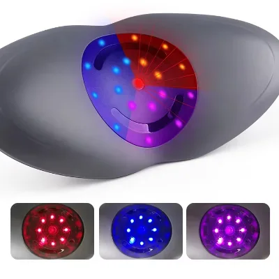 Premium Led Light Cervical Lumbar Massage Support Pillow Heat Vibration Traction Lumbar Massager with Remote Control