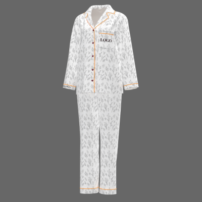 High Quality New Hot Sale Women Satin Pajamas 2 Set Long Sleeve Satin Pyjama for Women