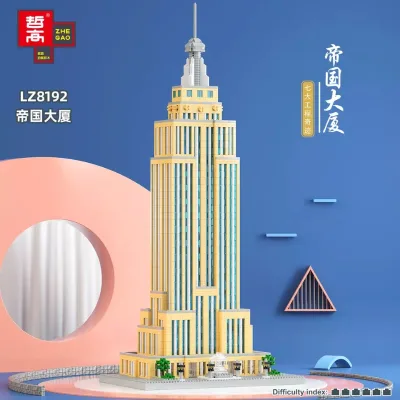2022 New Arrivals Empire State Plastic Architecture Diamond Bricks 3D Model Micro Building Blocks for Decoration Gifts