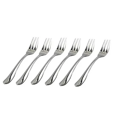 Food Grade Salad Appetizer Small Fork Tea Pastry Forks Gold Stainless Steel Fork Sets