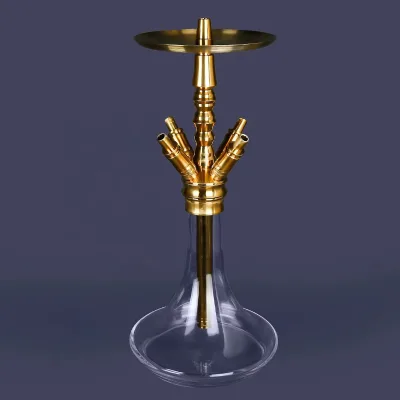 Rose Gold Frosted Sheesha Narguile Chicha Water Pipe Set Made of Arab Stainless Steel