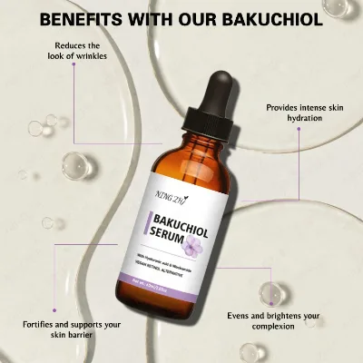 High Quality 60ML Bakuchiol Face Serum Improves Texture & Elasticity with Plant-based for Face and Sensitive Skin
