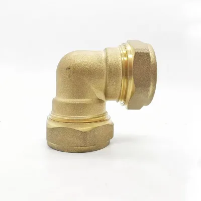 Brass Compression Elbow Fitting for Copper Tube
