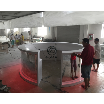 Customized Round bar Counter Solid Surface Top Restaurant Cocktail Pub bar Table Design