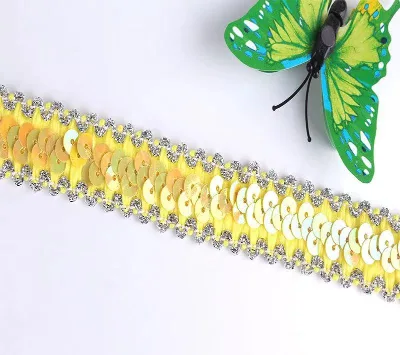 Sequin Lace Decor Dance Sequin Trimming Scarf Accessories Colorful Lace Soft Clothing Accessories Filigree Sequin Lace