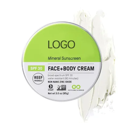 Private Label Natural Face and Body Mineral Sunscreen SPF 30 Organic Sunblock Daily Protection Ultraviolet-proof Sunscreen