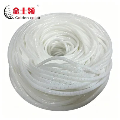 Pure PTFE/PFA/FEP Spiral Corrugated Conduit, High Temp Abrasion Resistant Flexible Wire Loom Tubing for Cable Harness Protection
