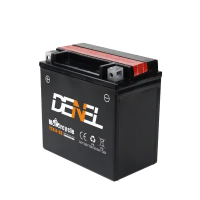 High Performance DENEL Chongqing Sealed Dry Charged 12V12AH YTX14-BS Motorcycle Battery 1 Year Warranty