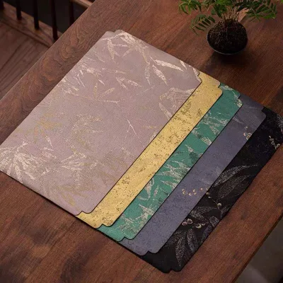 Chinese Style Waterproof Dry Pour Tea Mat Cotton and Linen Waterproof Table Thickened Teacup Mat Dry Pour Tea Cloth Tea Towel
