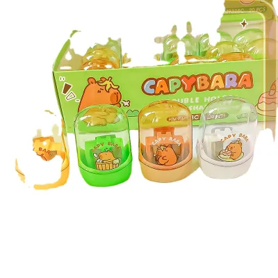 Linda Capybara Creative Double Hole Pencil Sharpener Cute Mini Cartoon Penknife Kid Stationery Gift