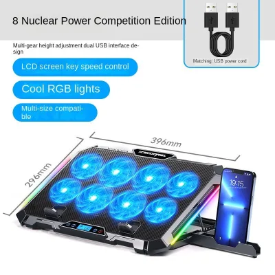 Core Ice Zun RGB Gaming Series A9R Laptop Cooler, Gaming Notebook Cooling Base with Colorful Ambient Light