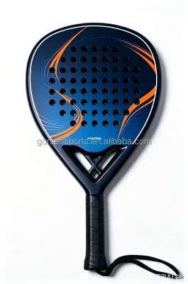 2026 New Control Padel Racket Teardrop Shape Carbon Fiber Soft EVA Core Well Balanced Wrist Strap for Intermediate Players
