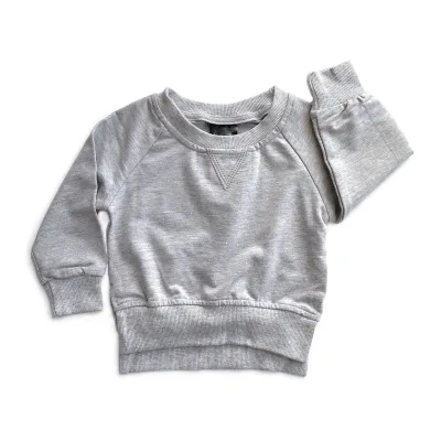Jisen Fashion Baby Kids Knit Cotton Pullover Crewneck Tees Boy Tees Girl Tees Boutique Infant Children Casual Sweatshirt