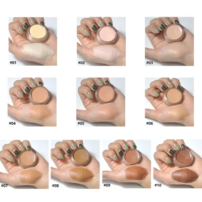 Full Coverage Concealer Foundation Cream High Pigmented Vegan Cruelty Brighten Concealer Cream Covers Spots Acne Dark Circles