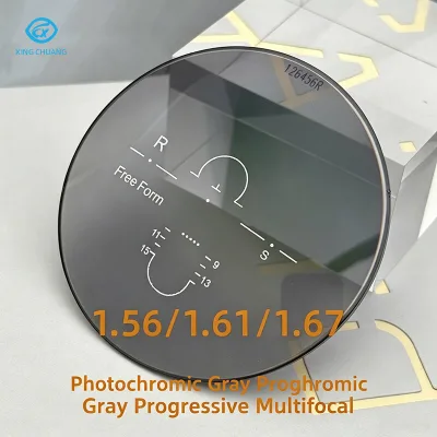 Latest Multi-focal Curved Lens Design, Anti-blue Light Lens, and Color-changing Gray Curved Lens for Glasses