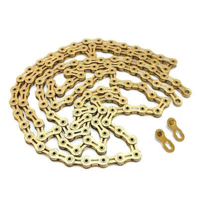 TIPSUM X11SL Ti Gold 118 Links Road MTB Bike Chain 11-Speed 230G Durable 33842 TW 1pc/Box