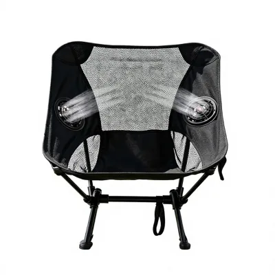 Summer Portable Folding Camping Chair with Dual Cooling Fans Lightweight Outdoor Beach Chair OEM ODM Manufacturer