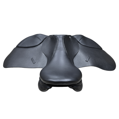 High Quality Horse Racing Saddle Removable Black Leather Saddle English Saddle