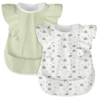 Waterproof Bibs for Babies Toddler Custom Print Waterproof Smock Bib for Eating Mess-Proof Feeding Essentials Newborn Baby Bibs