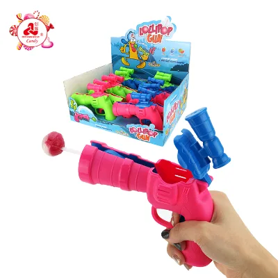 Colorful Lollipop Gun Feeding Candy Gun Toy with Lollipop Candy