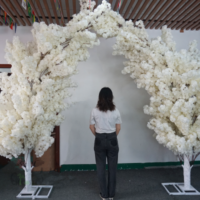 Large Outdoor Artificial Cherry Blossom Trees White Cherry Blossom Tree Decoration for Wedding Event
