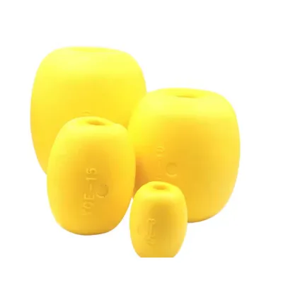 EVA105 Yellow Color Deep Water Float Plastic Floating Light Buoy Fishing Net Floats EVA Float for fishing net floating ball