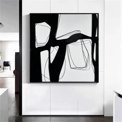 JZ Modern Home Decorative Handmade Physical Device Line Art Painting 3D Abstract Artwork Living Room