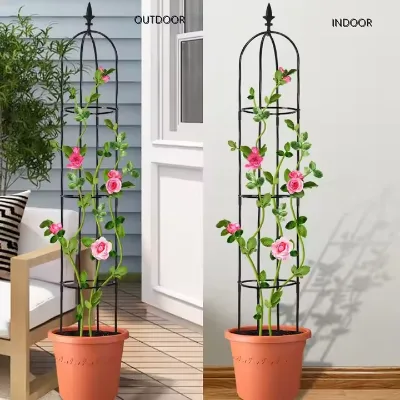 Custom Potted Planting Flower Rack Tomato Growth Climbing Auxiliary Greenhouse Frame Garden Plant Planting Climbing Bracket