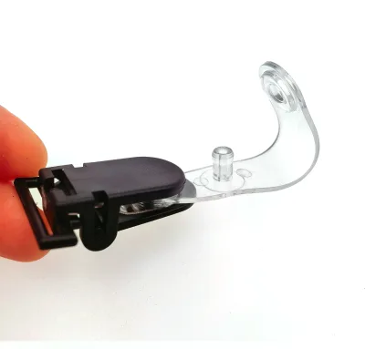 Factory Wholesale Plastic Lanyard Clip Badge Clips with PVC Strap,Snaps on ID Badge Holder,Clips for Clothing