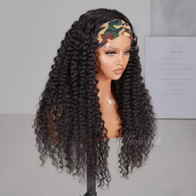 Wholesale Headband Wigs for Black Women,virgin Brazilian Wig Afro Kinky Curly Human Hair Wigs,headband Wig Women Human Hair Wig