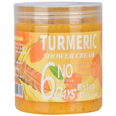 Extra Whitening Turmeric Body Scrub Shower Cream for Lightening Skin and Anti-Dark Spot