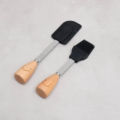 Kitchen Gadgets BBQ Mixer Oil Brush and Bread Cake Butter Spatula Set Pastry Cream Scraper Silicone Baking & Pastry Tools