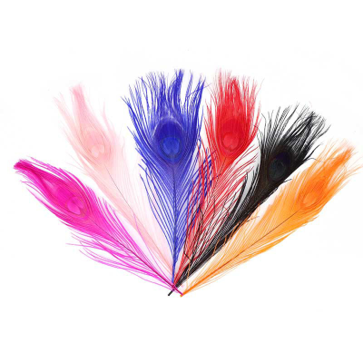 Dyed Peacock Feather Decorative 25-30cm Peacock Feather for Carnival Event Festival Costume Decoration