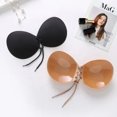 DL-004 Magic Wing Strapless Bra Silicone Push-up Strapless Backless Self-adhesive Sticky Invisible Bra