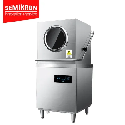 SEMIKRON Fully Automatic Dishwasher Commercial Lid-Opening Dish-Washing Machine Canteens Restaurants Hotel Dining Halls 1-Year