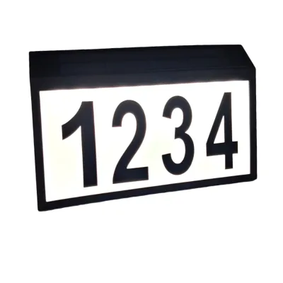 Solar House Number Light Address Sign LED Solar Lamp Outdoor Waterproof Plaque Lighting for Home Yard Street